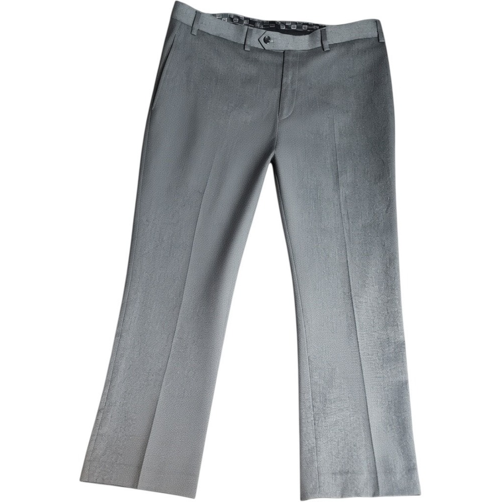Lauren Ralph Lauren Mens Dress Pants 36x30 Gray Flat Front Stretch Trousers